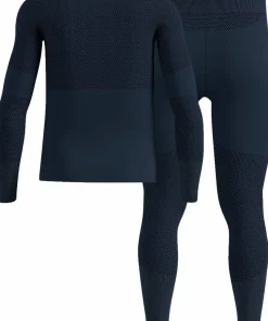 Odlo Men's Odlo Fundamentals Performance Warm Set Long Dark Sapphire