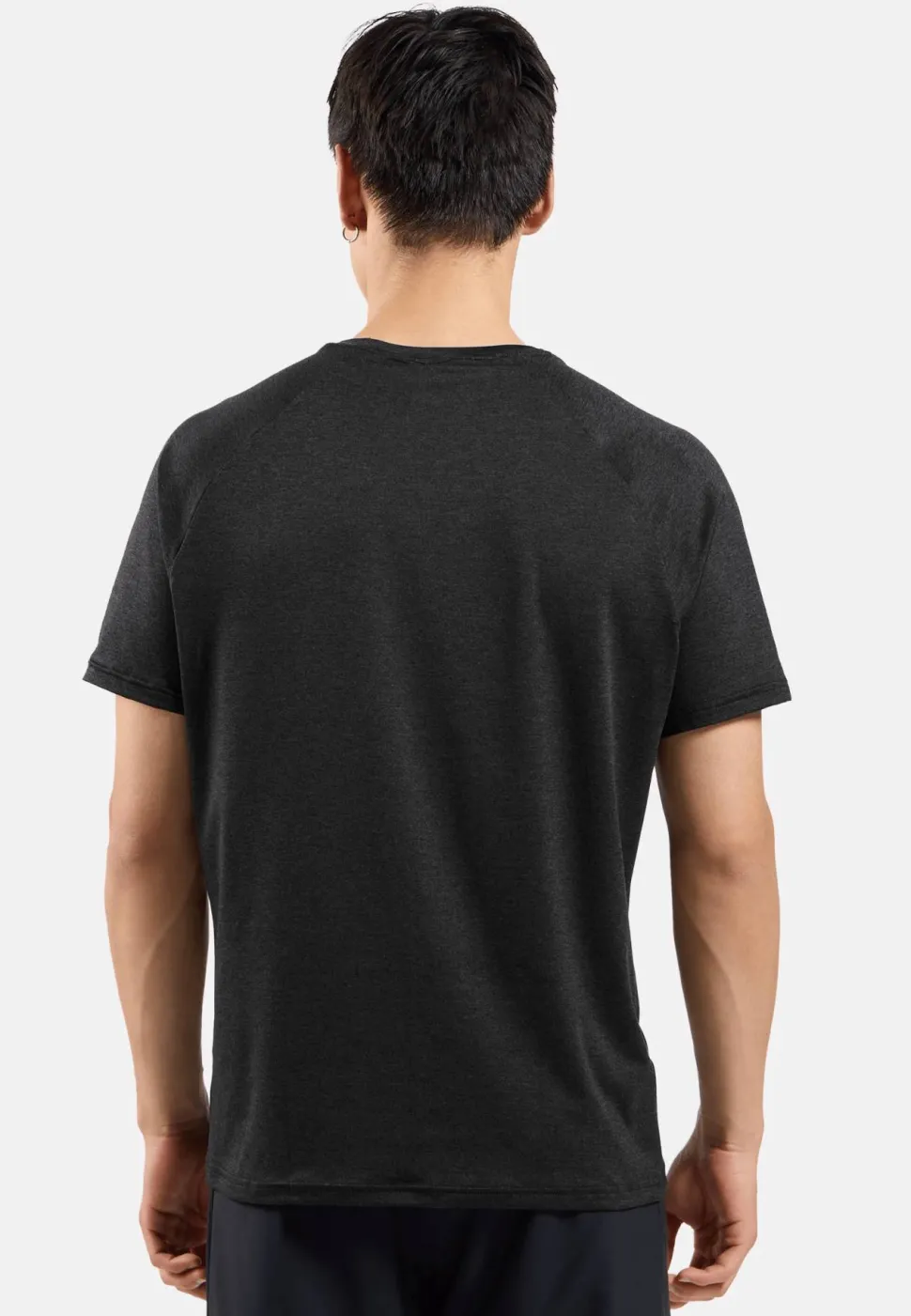 Odlo Men's T-Shirt Crew Neck S/S Essential 365 Black Melange
