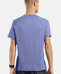 Odlo Men's T-Shirt Crew Neck S/S X-Alp Pw 115 Dazzling Blue Melange