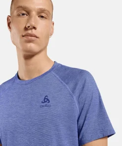 Odlo Men's T-Shirt Crew Neck S/S X-Alp Pw 115 Dazzling Blue Melange