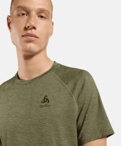 Odlo Men's T-Shirt Crew Neck S/S X-Alp Pw 115 Guacamole Melange