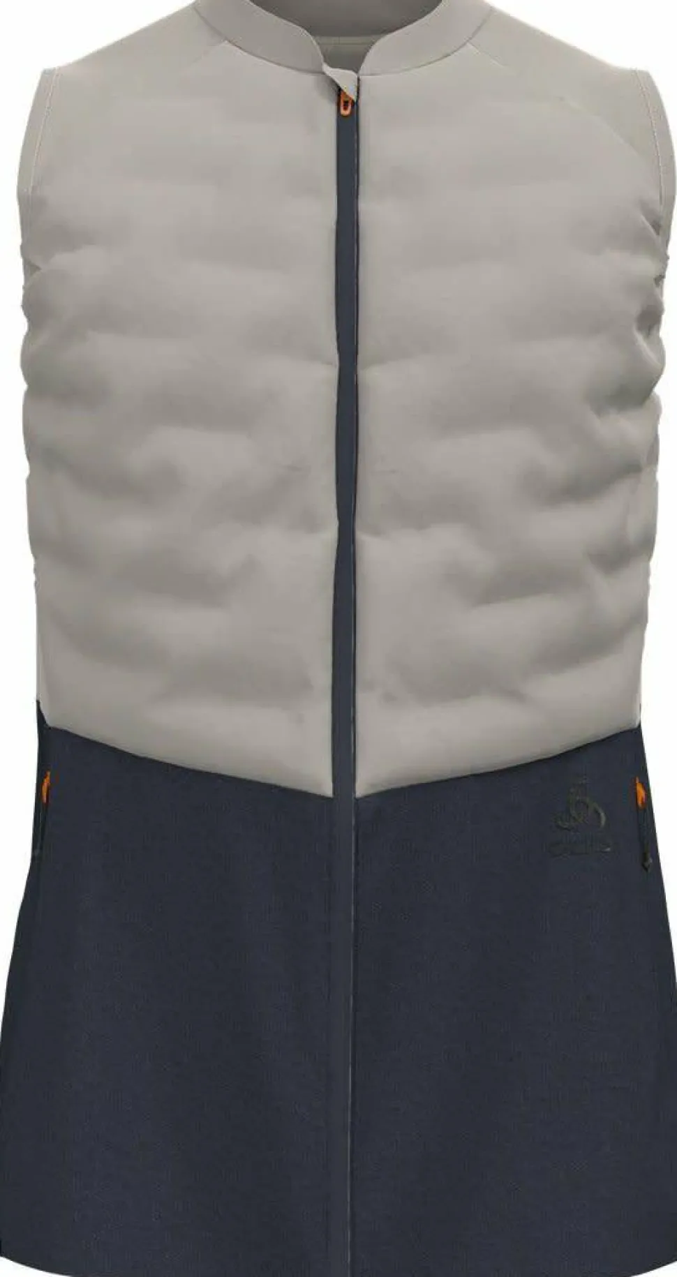 Odlo Men's Zeroweight Insulator Running Vest Silver Cloud/India Ink