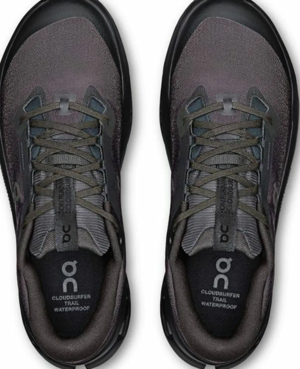 On Men's Cloudsurfer Trail 2 Waterproof Black/Black