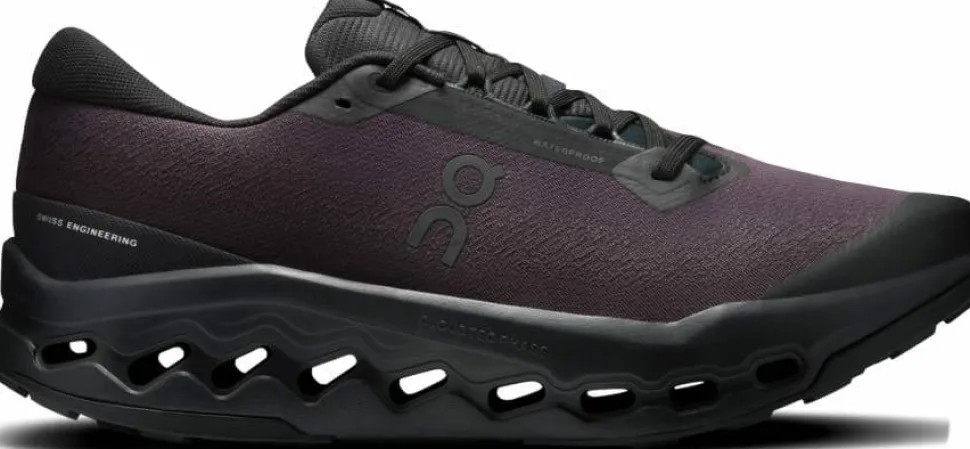 On Men's Cloudsurfer Trail 2 Waterproof Black/Black