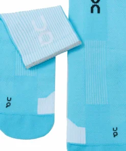 On Unisex Performance Run Sock Mid Horizon/White
