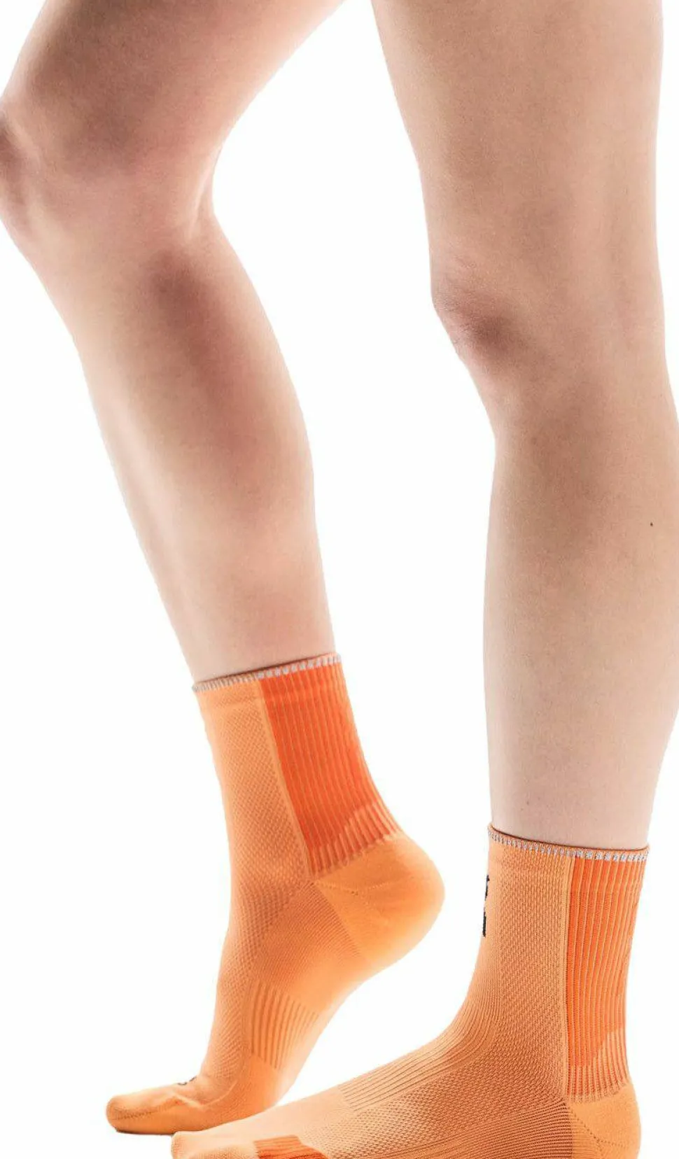 On Unisex Performance Run Sock Mid Tangerine/Flame