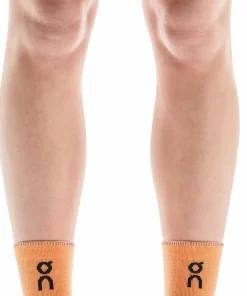 On Unisex Performance Run Sock Mid Tangerine/Flame