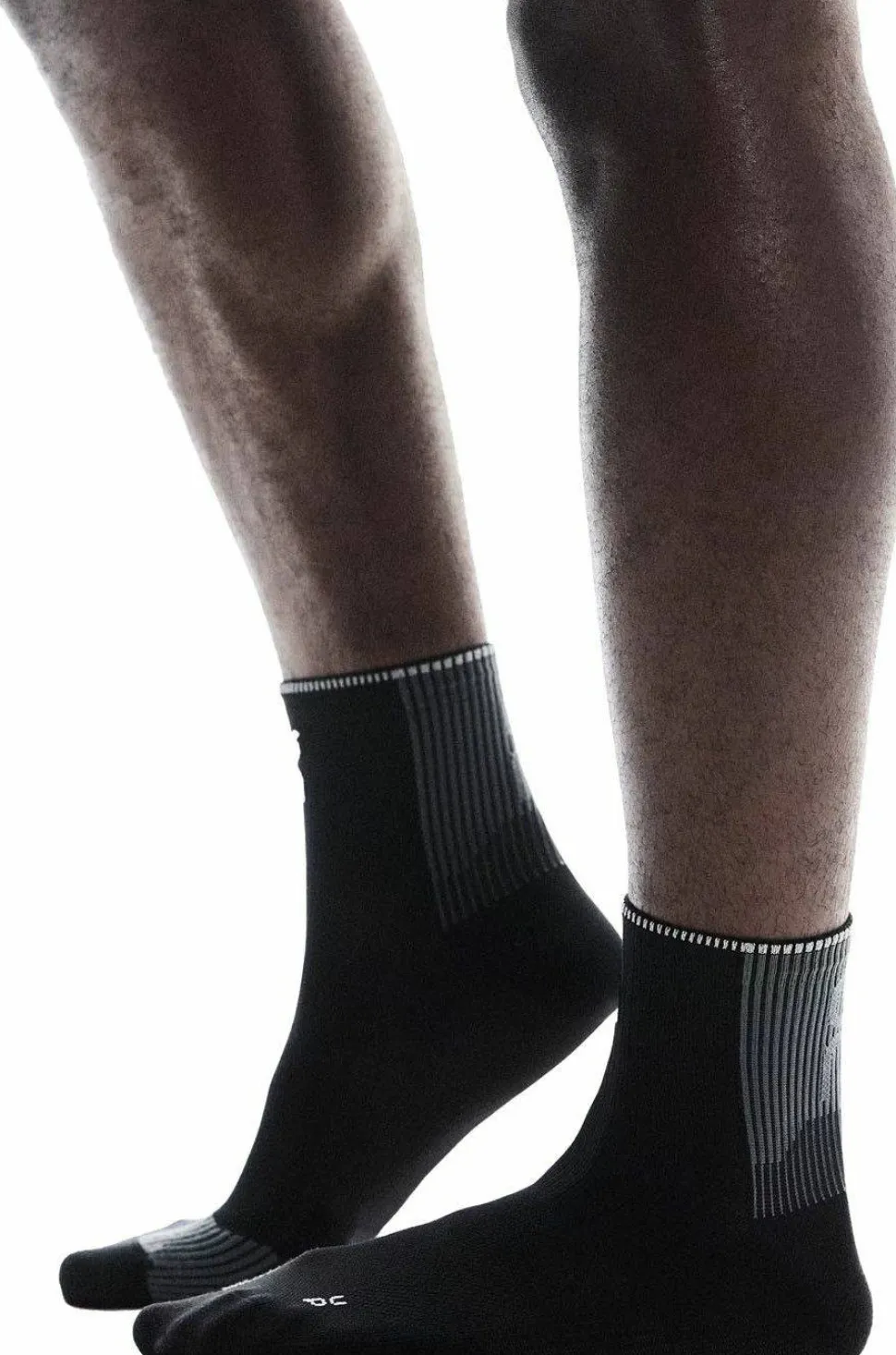 On Unisex Performance Run Sock Mid Black/Eclipse