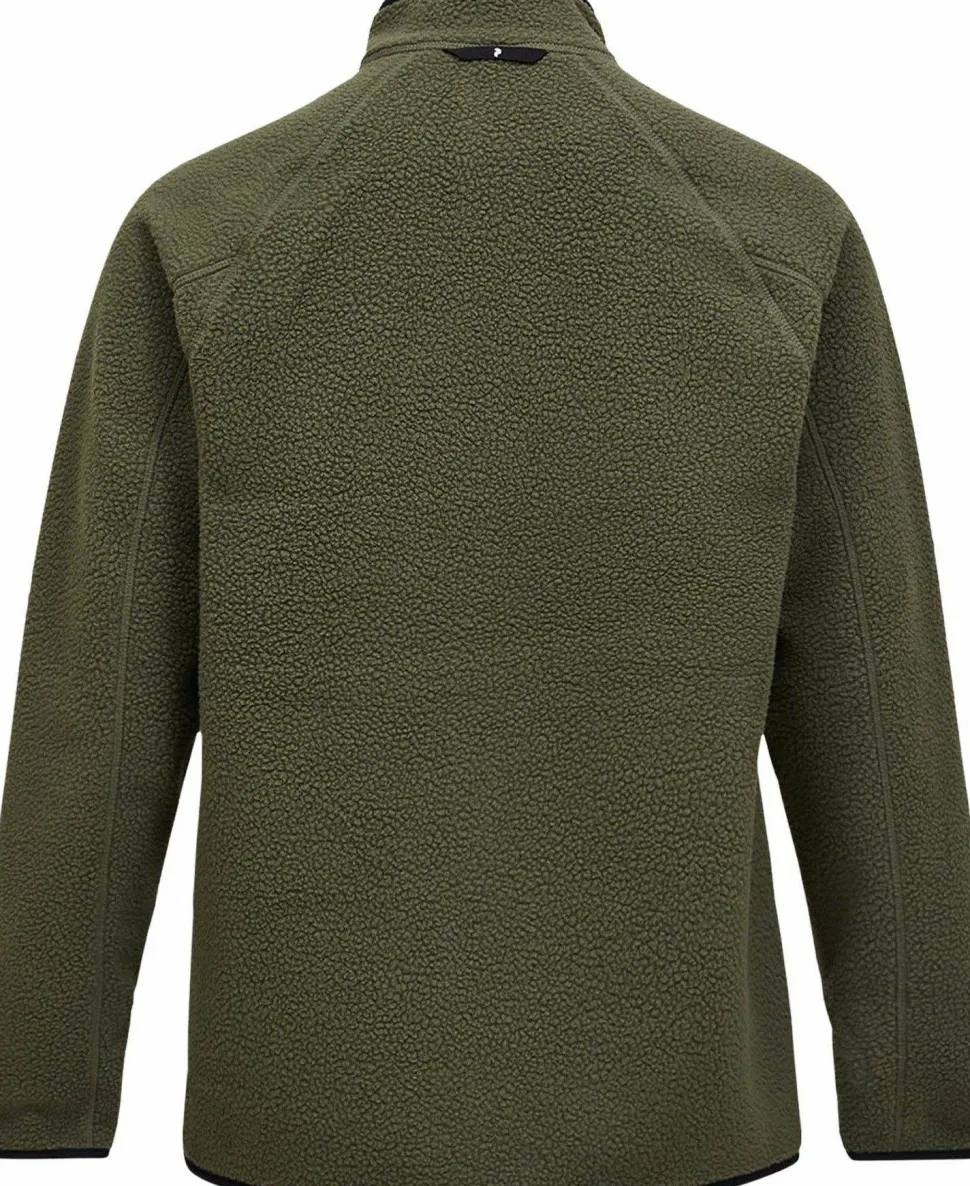Peak Performance Men's Naturerush Pile Zip Jacket Pine Needle