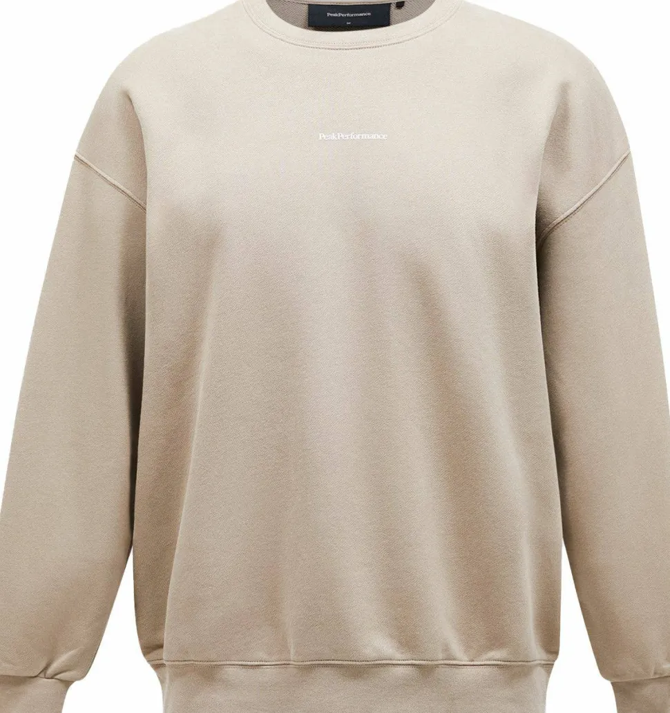 Peak Performance Men's Original Terry Crew Avid Beige
