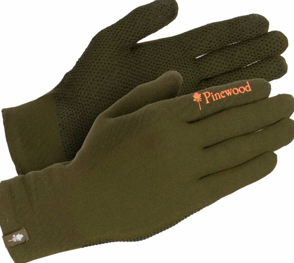 Pinewood Hunters Liner Stretch Glove Mossgreen/Dark Brown