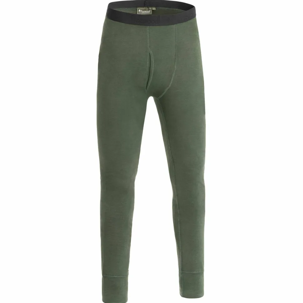 Pinewood Men's Abisko Merino Base Layer Pants Dark Moss Green