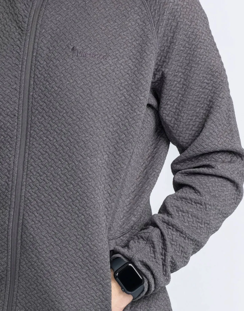 Pinewood Men's Everyday Travel Full Zip Sweater Grey Mel