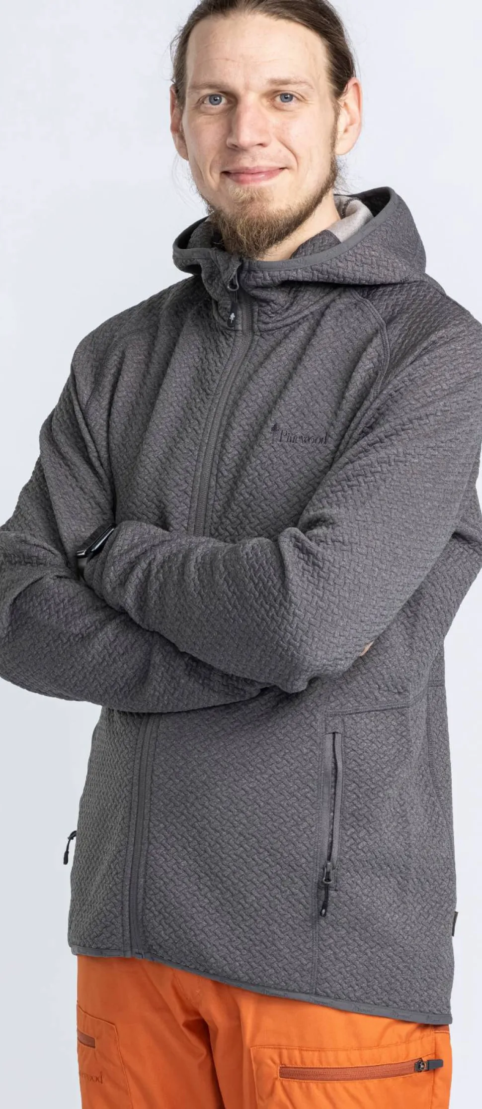 Pinewood Men's Everyday Travel Full Zip Sweater Grey Mel