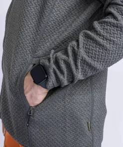 Pinewood Men's Everyday Travel Full Zip Sweater Grey Mel
