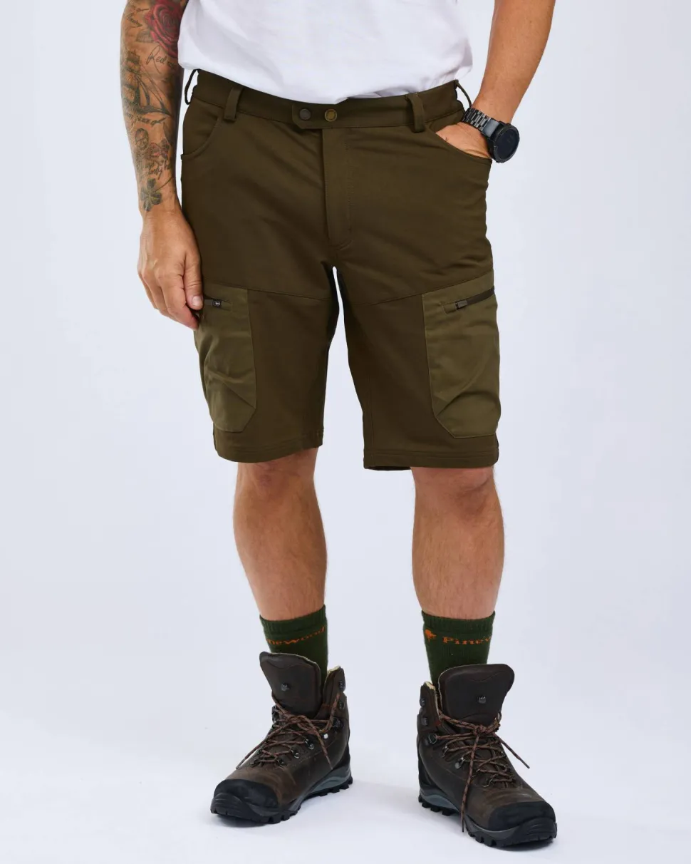 Pinewood Men's Finnveden Hybrid Shorts Dark Olive/H. Olive