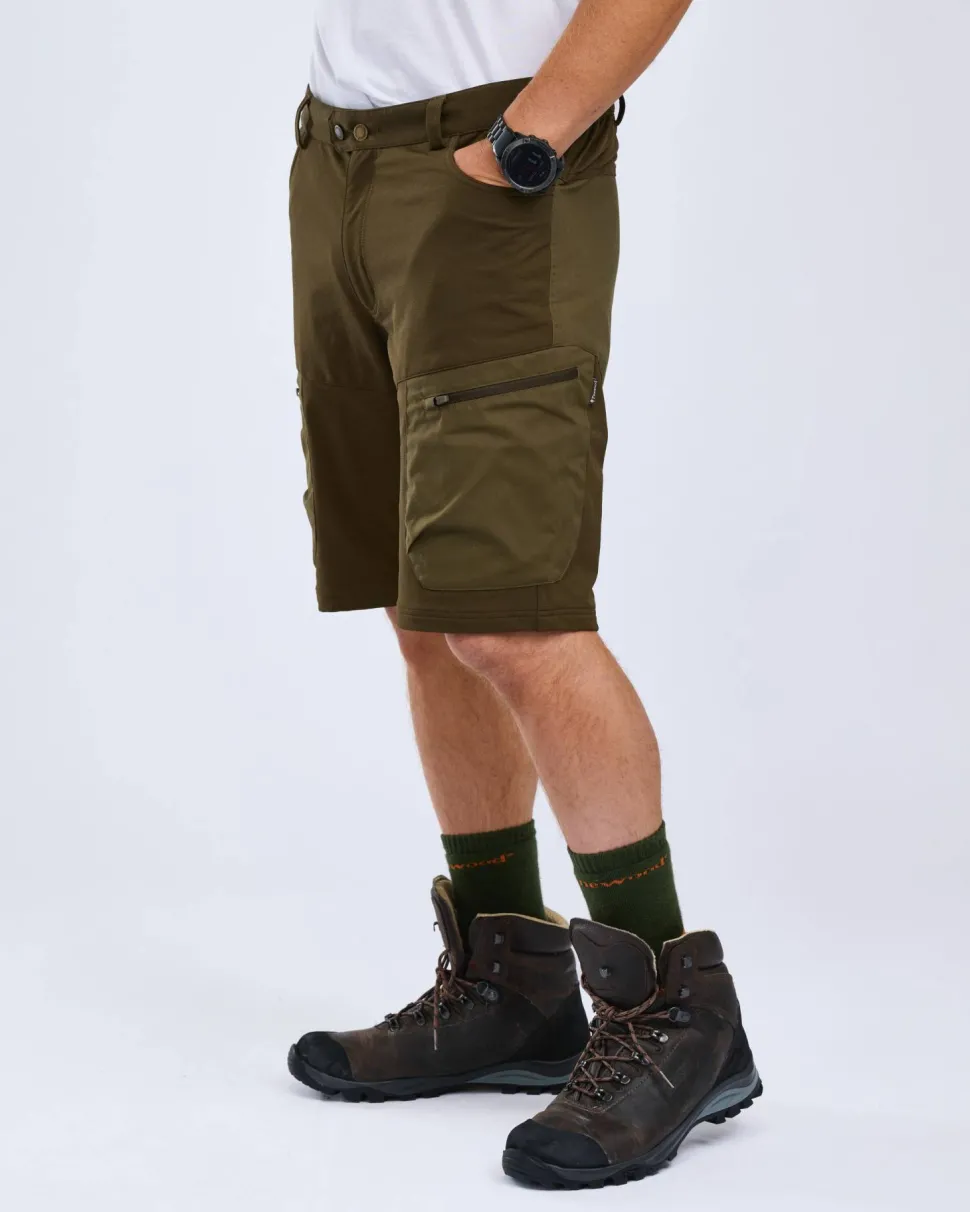 Pinewood Men's Finnveden Hybrid Shorts Dark Olive/H. Olive