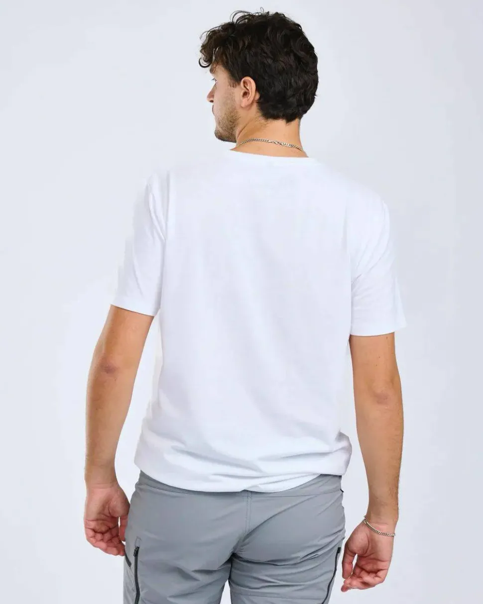 Pinewood Men's Finnveden Recycled Outdoor T-Shirt White Melange Adventure
