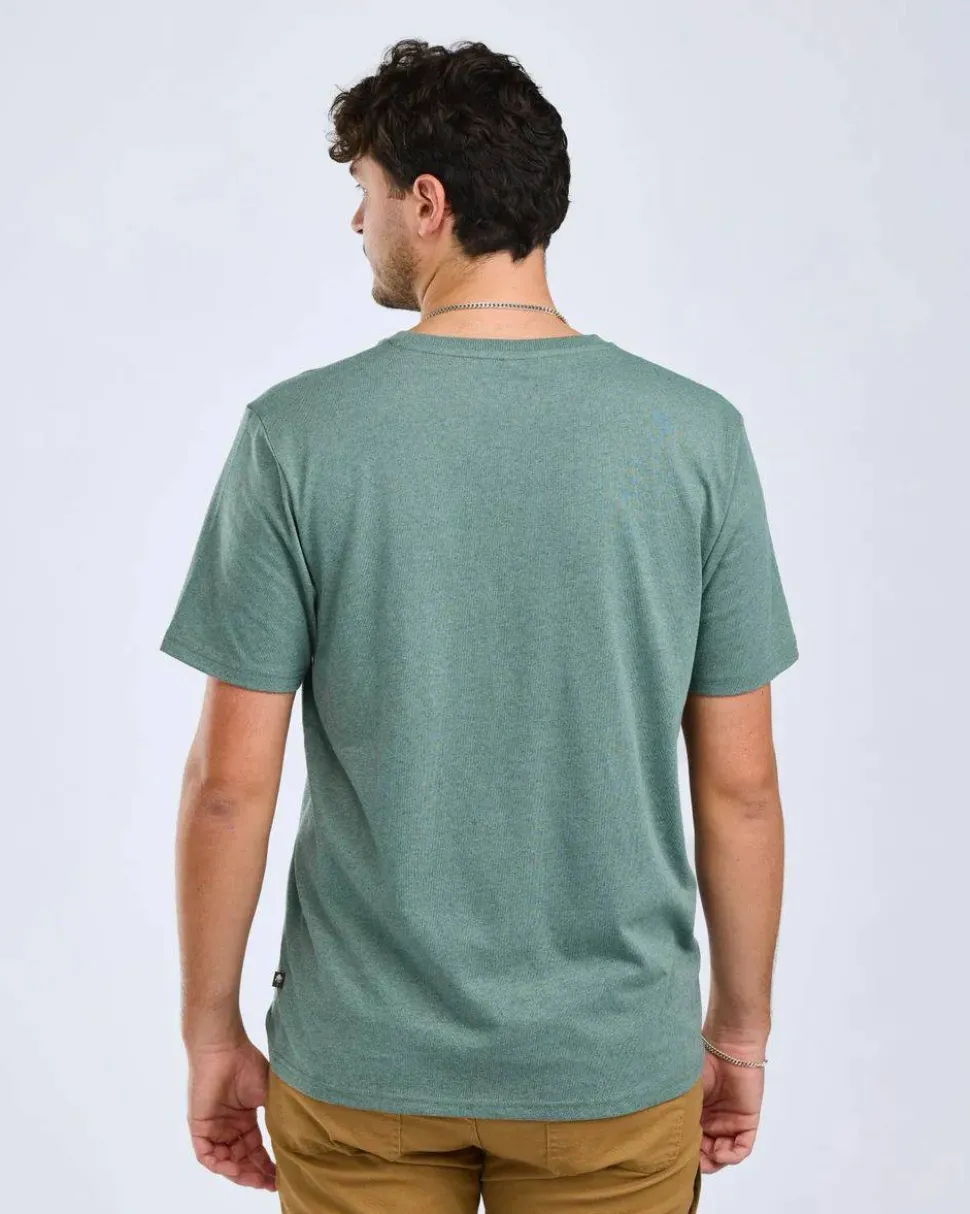 Pinewood Men's Finnveden Recycled Outdoor T-Shirt Aquagr. Melange Campsite