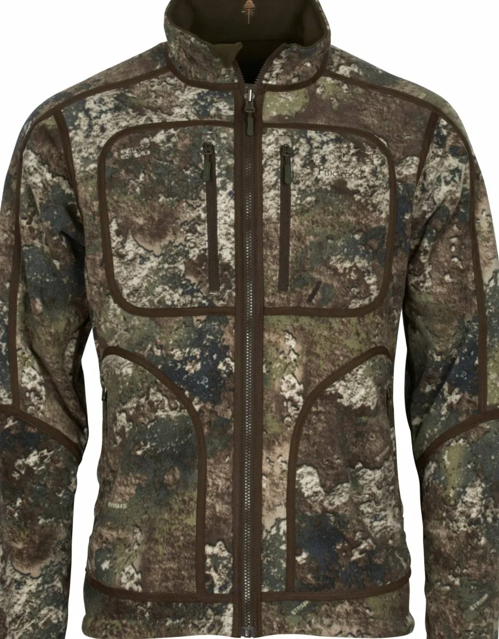 Pinewood Men's Furudal Reversible Camou Fleece Jacket Hunting Brown/Strata