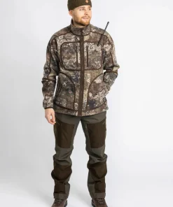 Pinewood Men's Furudal Reversible Camou Fleece Jacket Hunting Brown/Strata