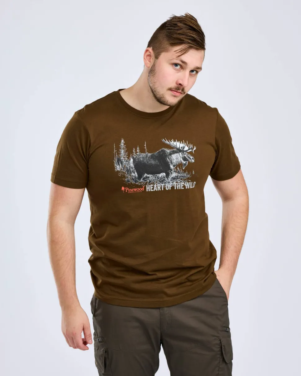 Pinewood Men's Moose T-Shirt H.Brown