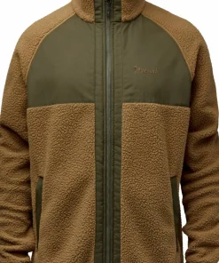 Pinewood Men's Pile Fleece Jacket D.sand/mossgreen