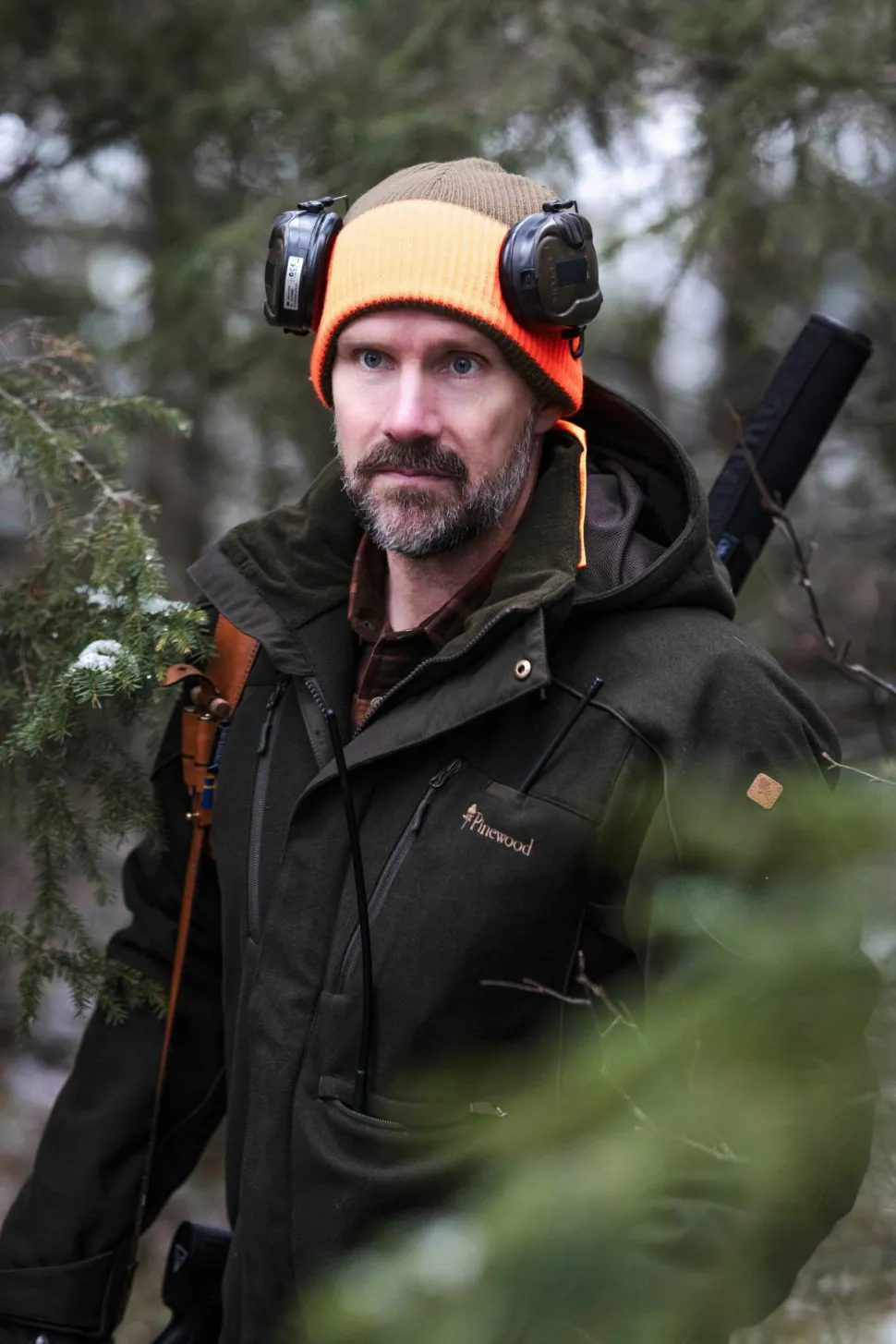 Pinewood Men's Småland Reversible Hunters Hat Mossgreen/Orange