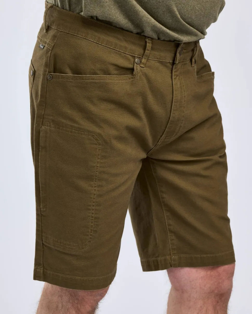 Pinewood Men's Värnamo Vintage Canvas Shorts Olive Brown