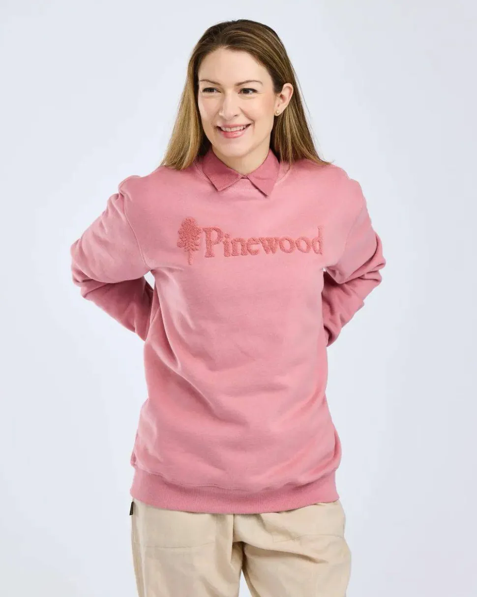 Pinewood Unisex Värnamo Pinewood Logo Sweater Dusty Pink