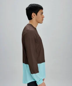POC Men's Motion Air Long Sleeve MTB Jersey Bronzite Brown/Lazurite Blue