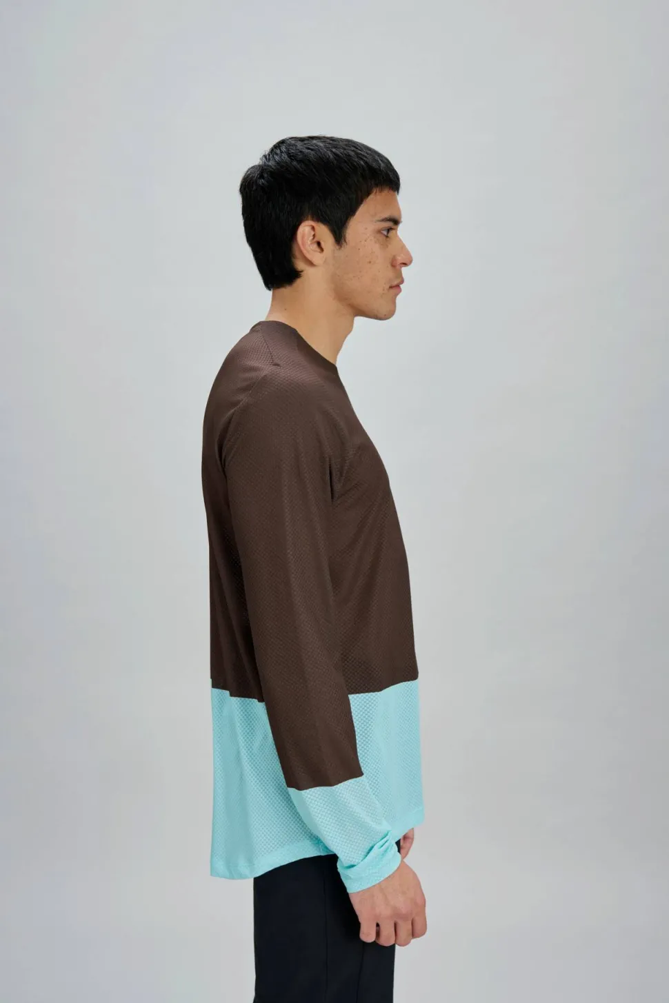 POC Men's Motion Air Long Sleeve MTB Jersey Bronzite Brown/Lazurite Blue