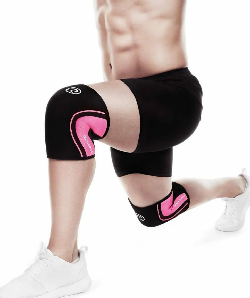 Rehband Rx Knee-Sleeve 5mm Black/Pink