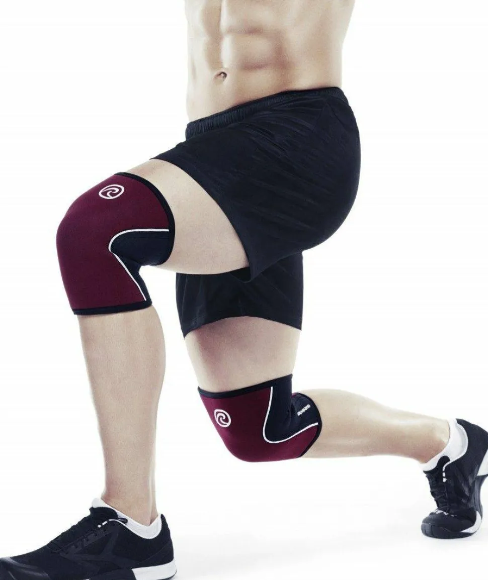 Rehband Rx Knee-Sleeve 5mm Black/Burgundy
