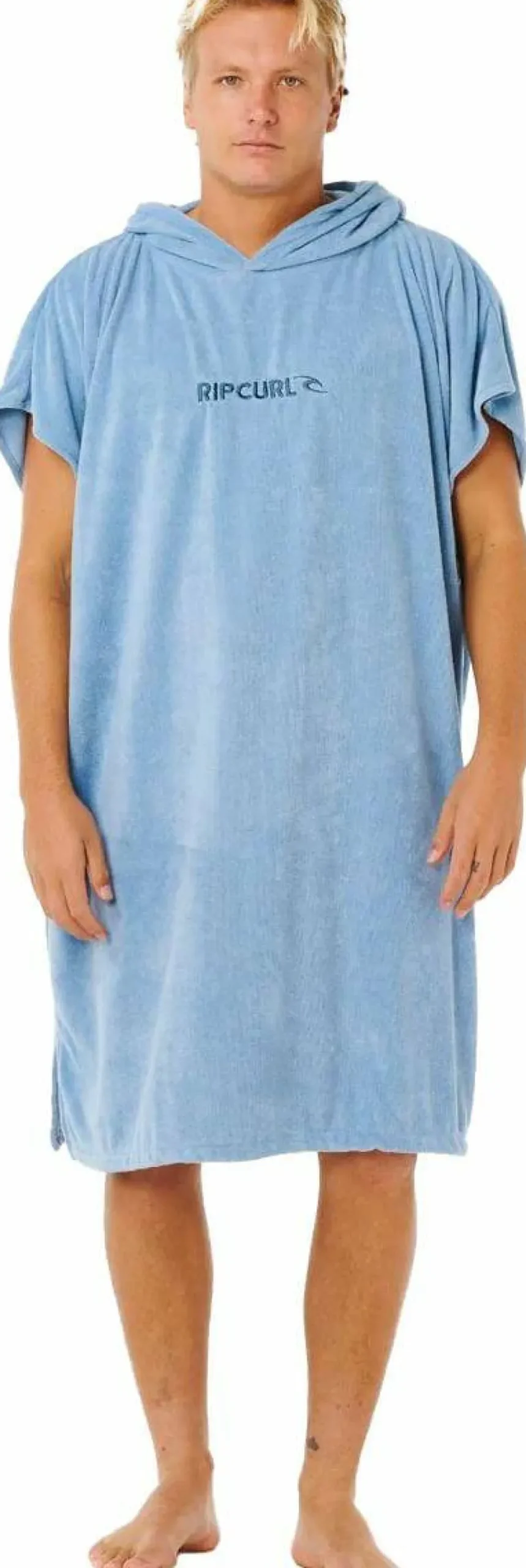 Rip Curl Brand Hooded Poncho Faded Denim