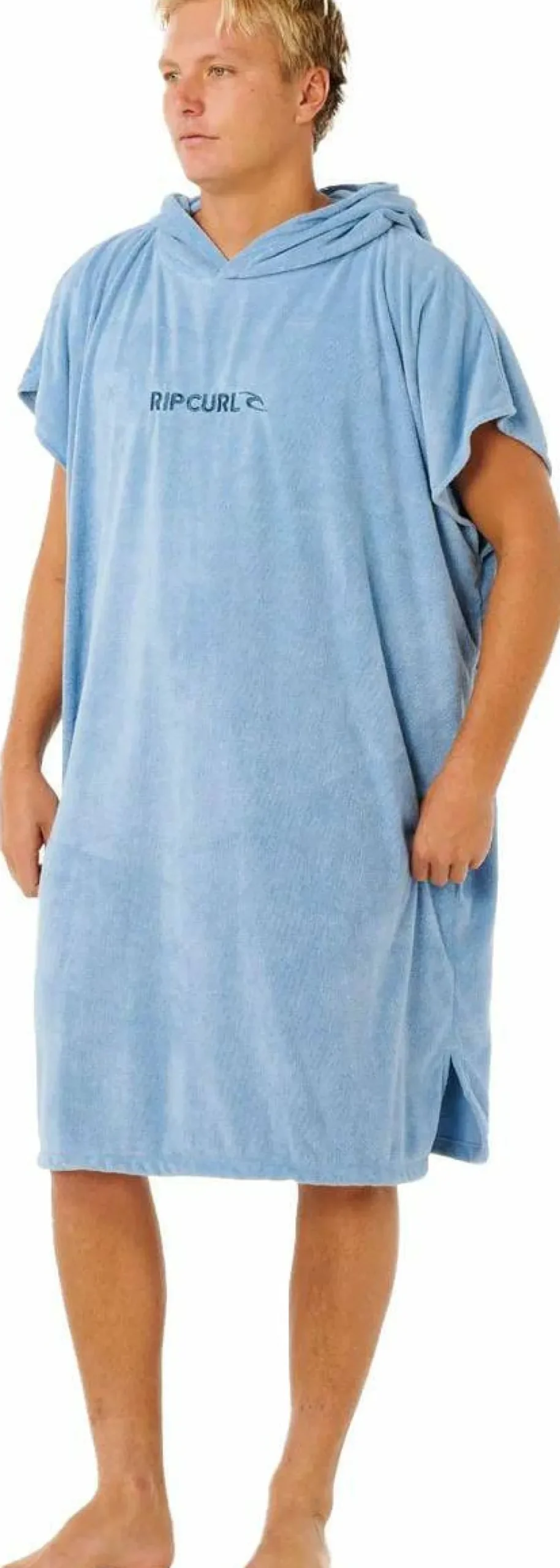 Rip Curl Brand Hooded Poncho Faded Denim