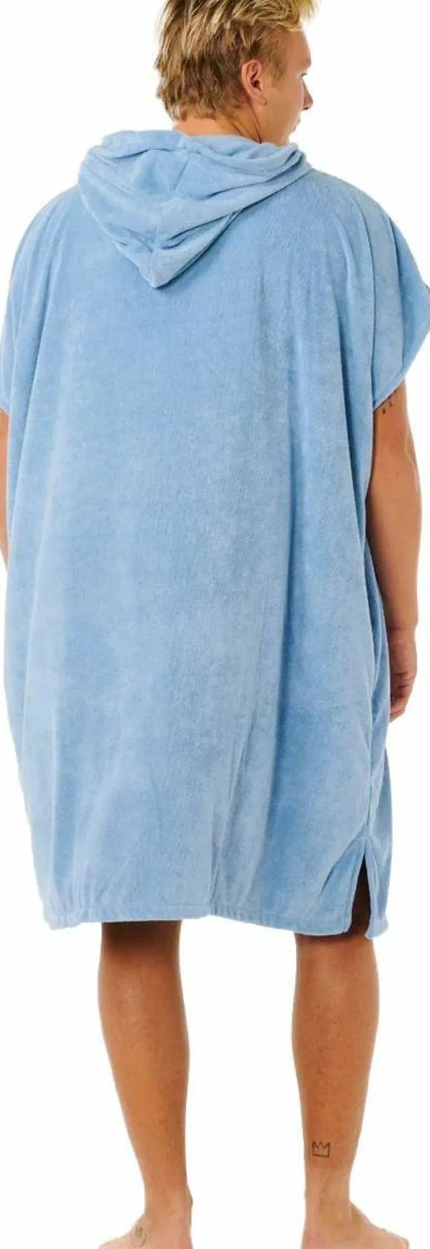Rip Curl Brand Hooded Poncho Faded Denim