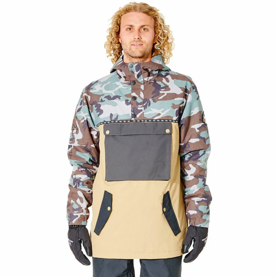 Rip Curl Men's Primative Anorak Jacket Dark Khaki