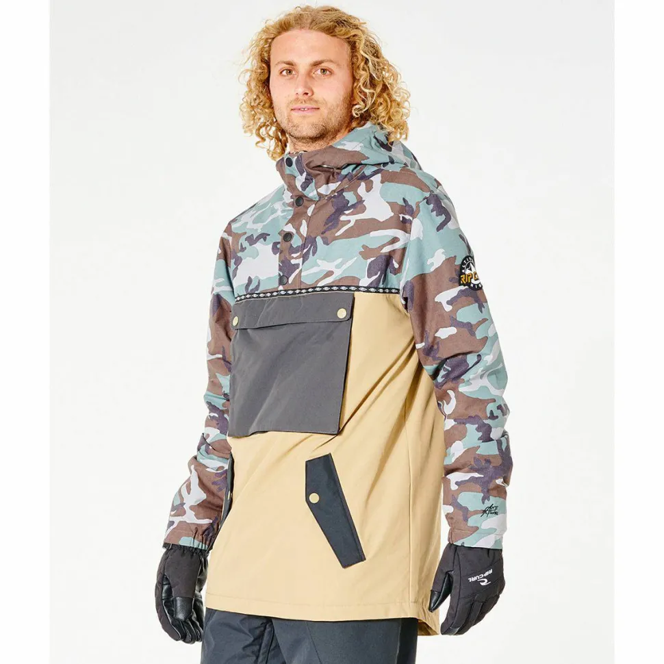 Rip Curl Men's Primative Anorak Jacket Dark Khaki