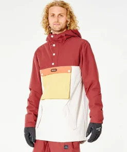 Rip Curl Men's Primative Anorak Jacket Maroon