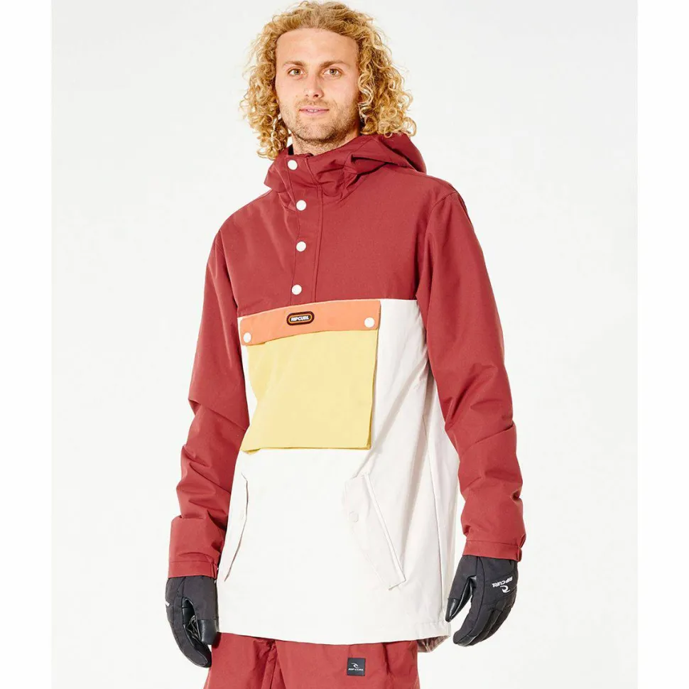Rip Curl Men's Primative Anorak Jacket Maroon