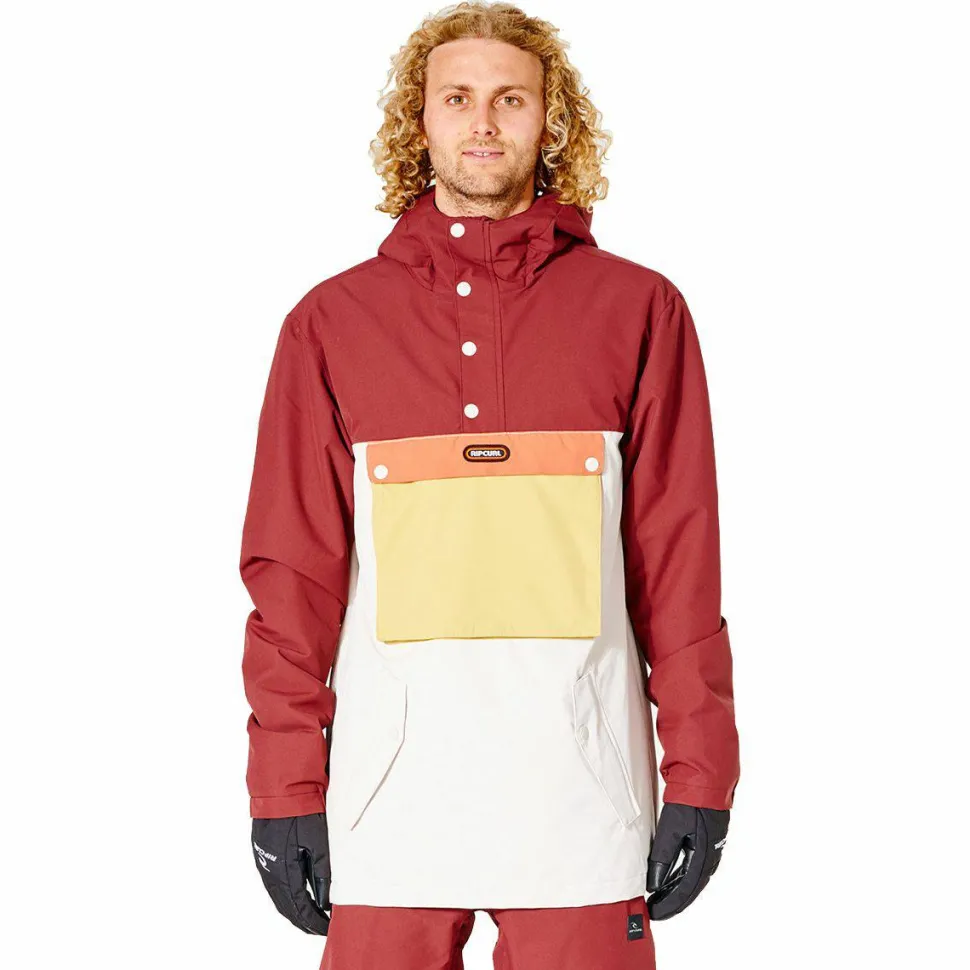 Rip Curl Men's Primative Anorak Jacket Maroon