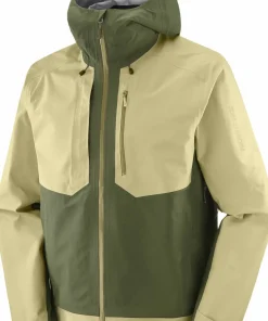 Salomon Men's Outline 3L GORE-TEX Jacket Grape Leaf/Gray Green