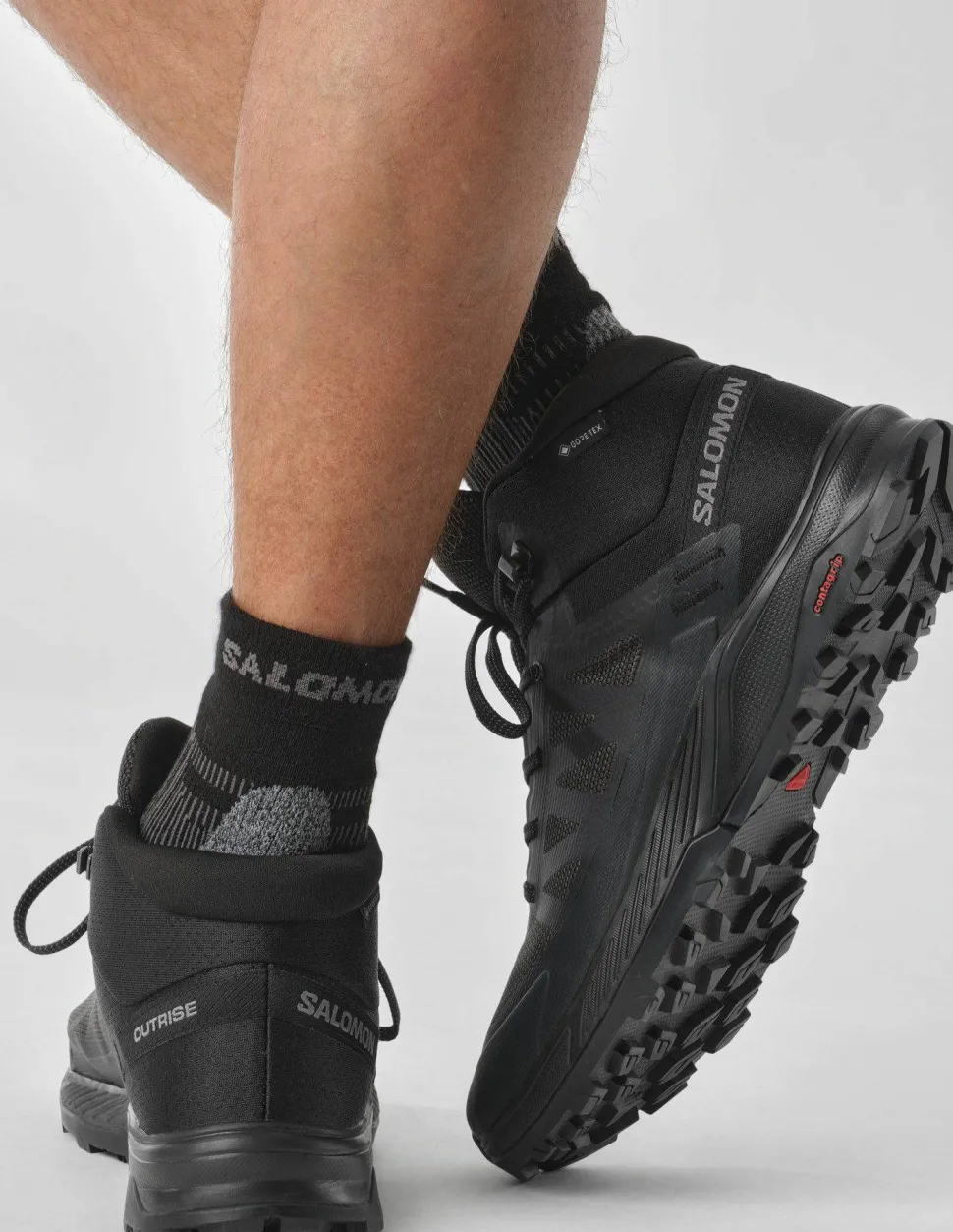 Salomon Men's Outrise Mid GORE-TEX Black/Black/Phantom