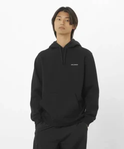 Salomon Men's Salomon Logo Hoodie Deep Black