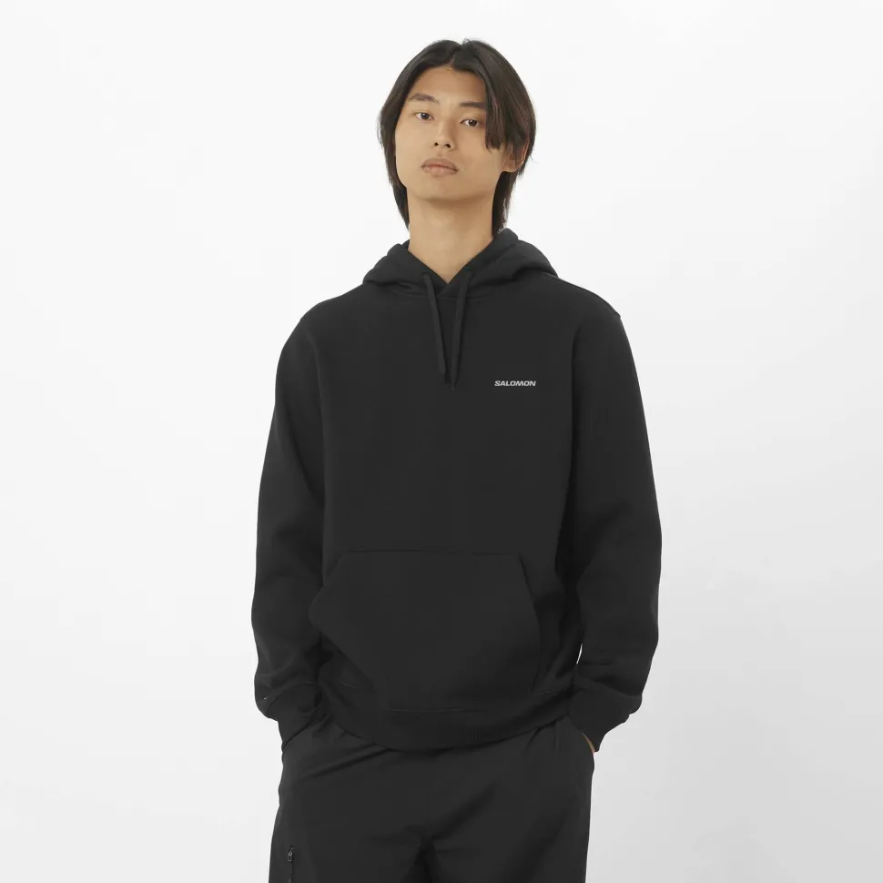 Salomon Men's Salomon Logo Hoodie Deep Black