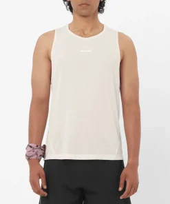 Salomon Men's Shkout Core Tank Whisper White