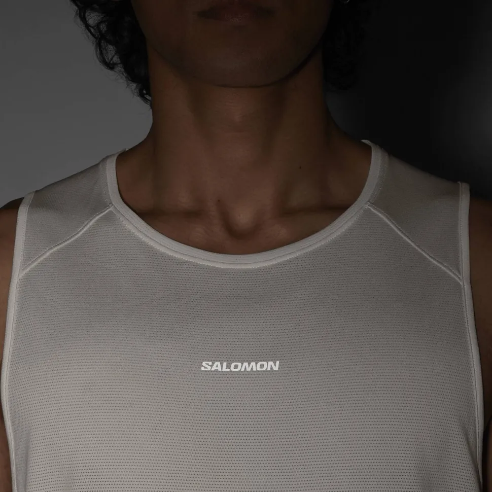 Salomon Men's Shkout Core Tank Whisper White