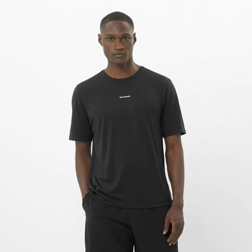 Salomon Men's Shkout Core Short Sleeve Tee Deep Black