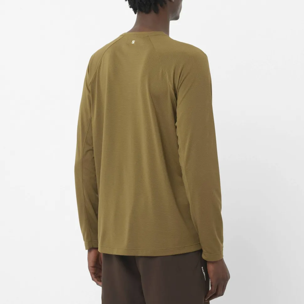 Salomon Men's Shkout Core Long Sleeve Tee Brilliant Olive